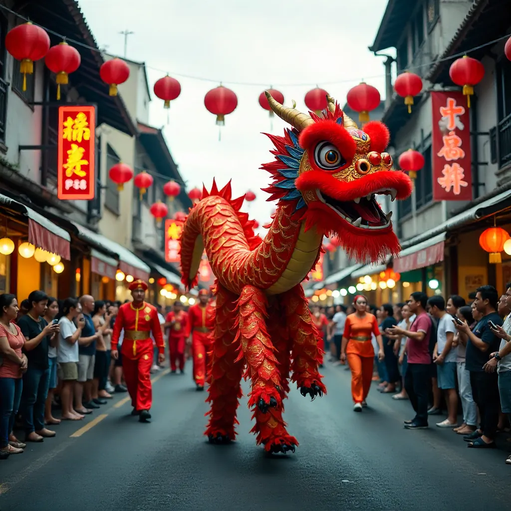 Dragon Dance in Manila's Chinatown Parade