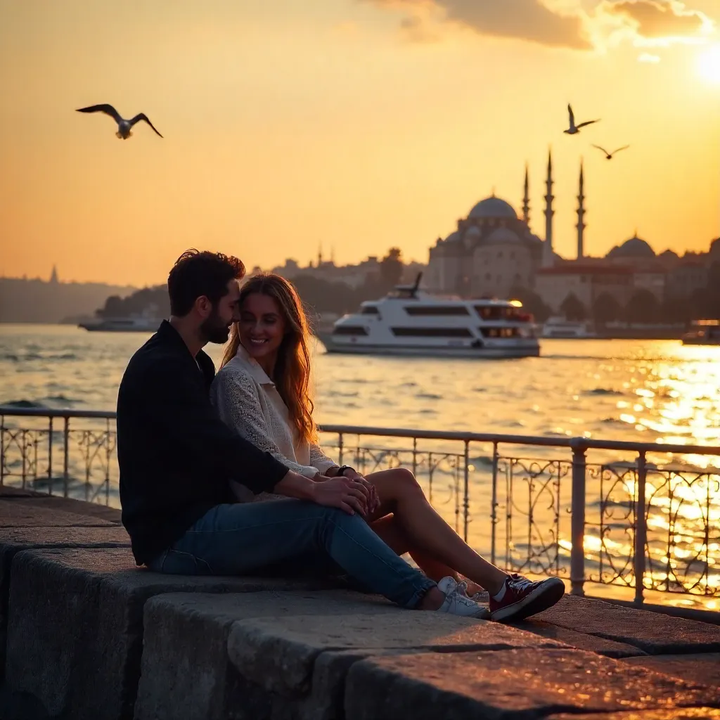 Romantic Sunset by the Bosphorus, Istanbul