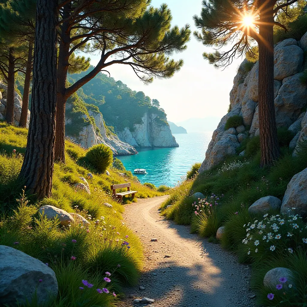 Serene Lopud Forest Trail on the Dalmatian Coast