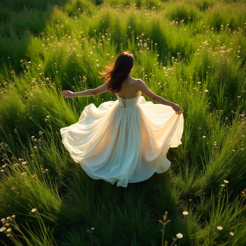 Bird's-Eye Grace: Dancer in the Meadow
