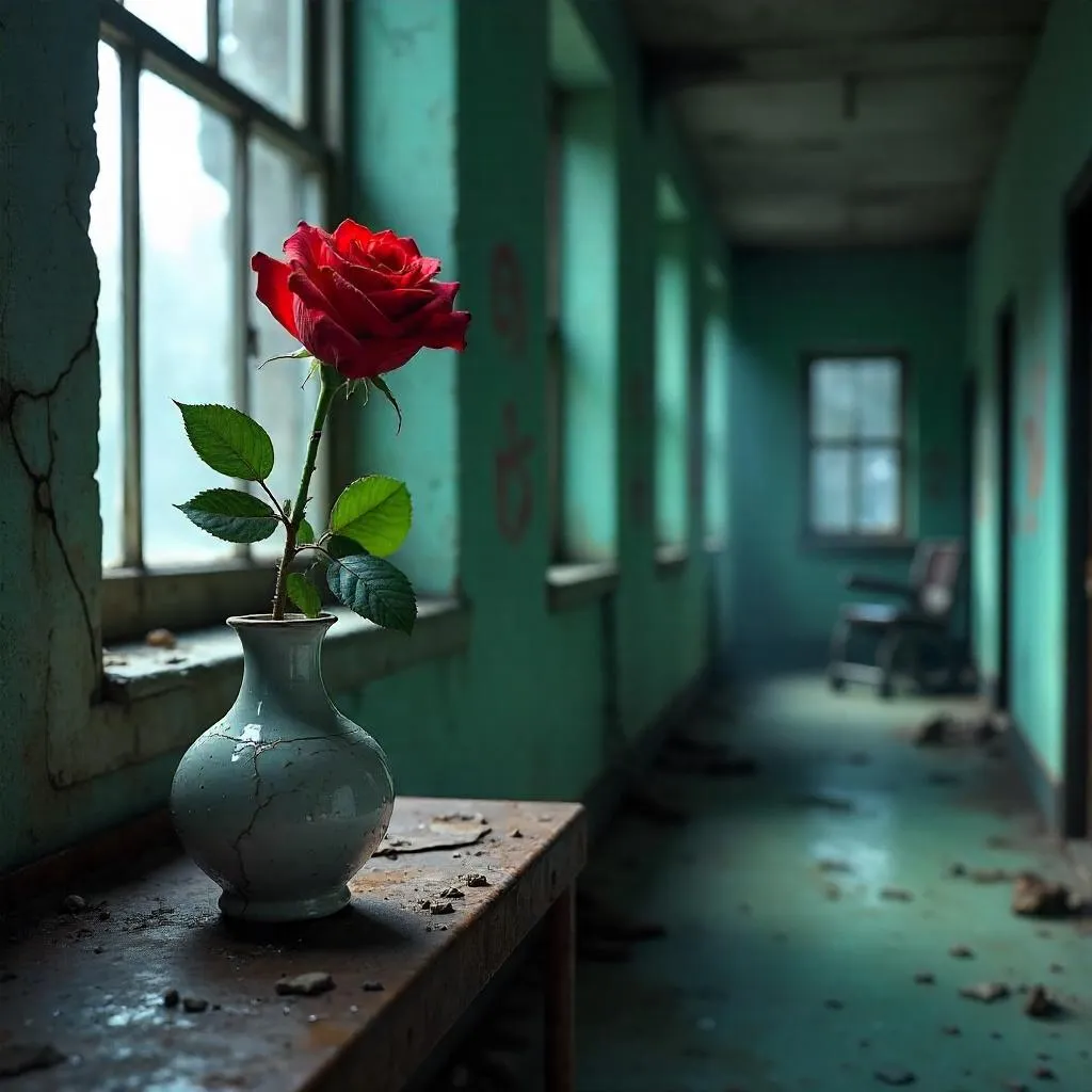 Bloom in the Haunting Asylum: A 3D Render