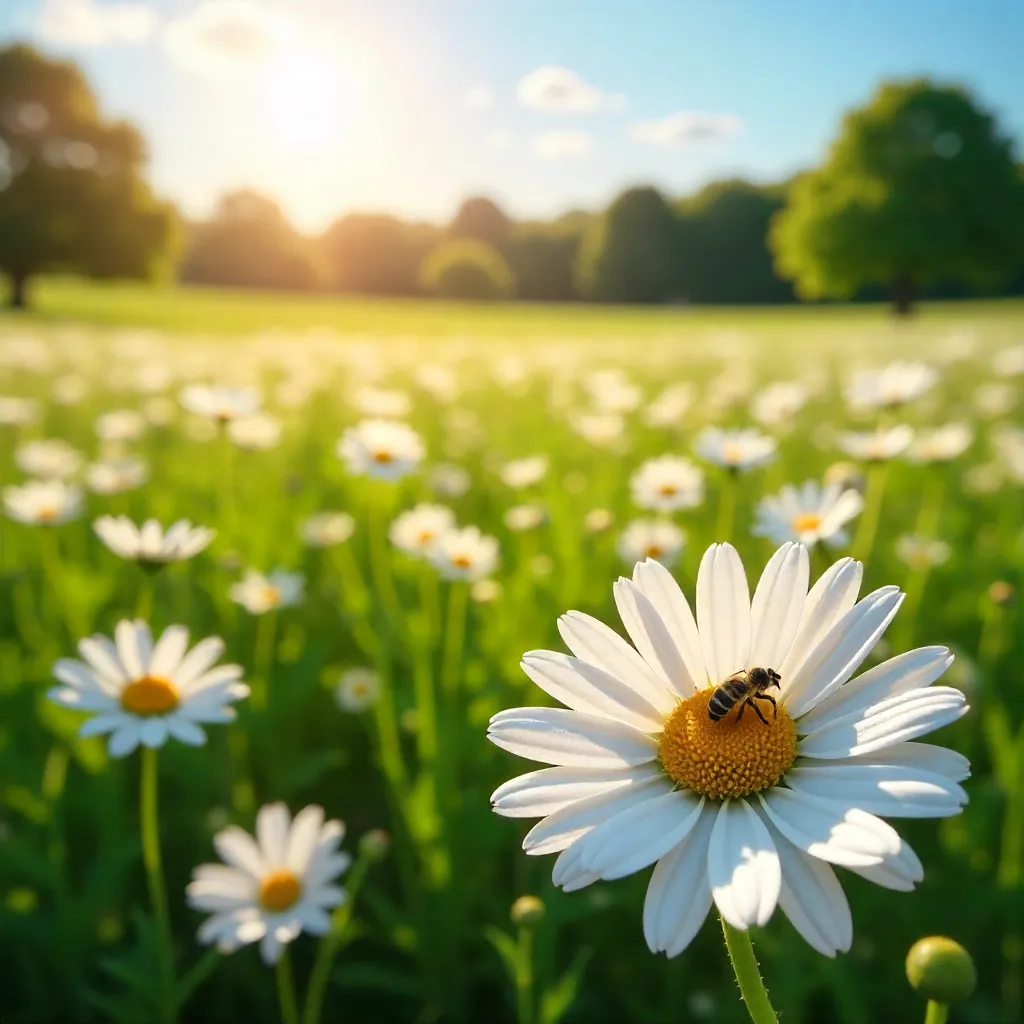 Vibrant Daisies in Full Bloom: Summer's Essence