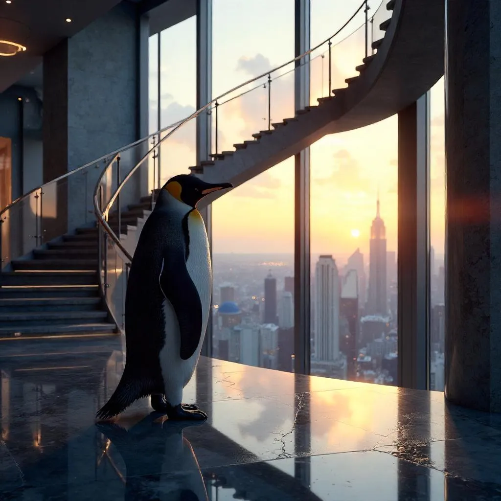 Penguin in a Tower - A 3D Render Adventure
