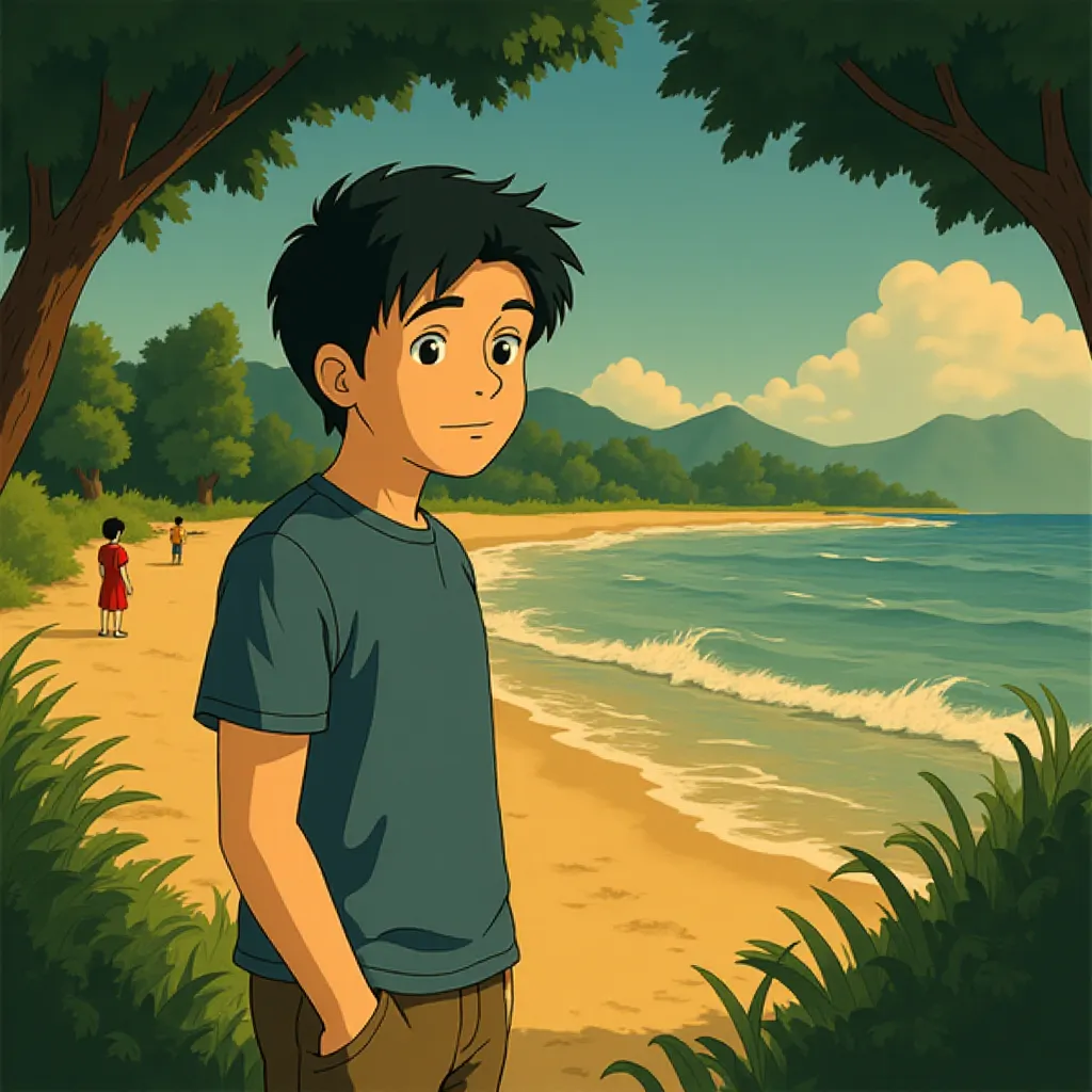 George Clooney in The Descendants (2011) - Anime style