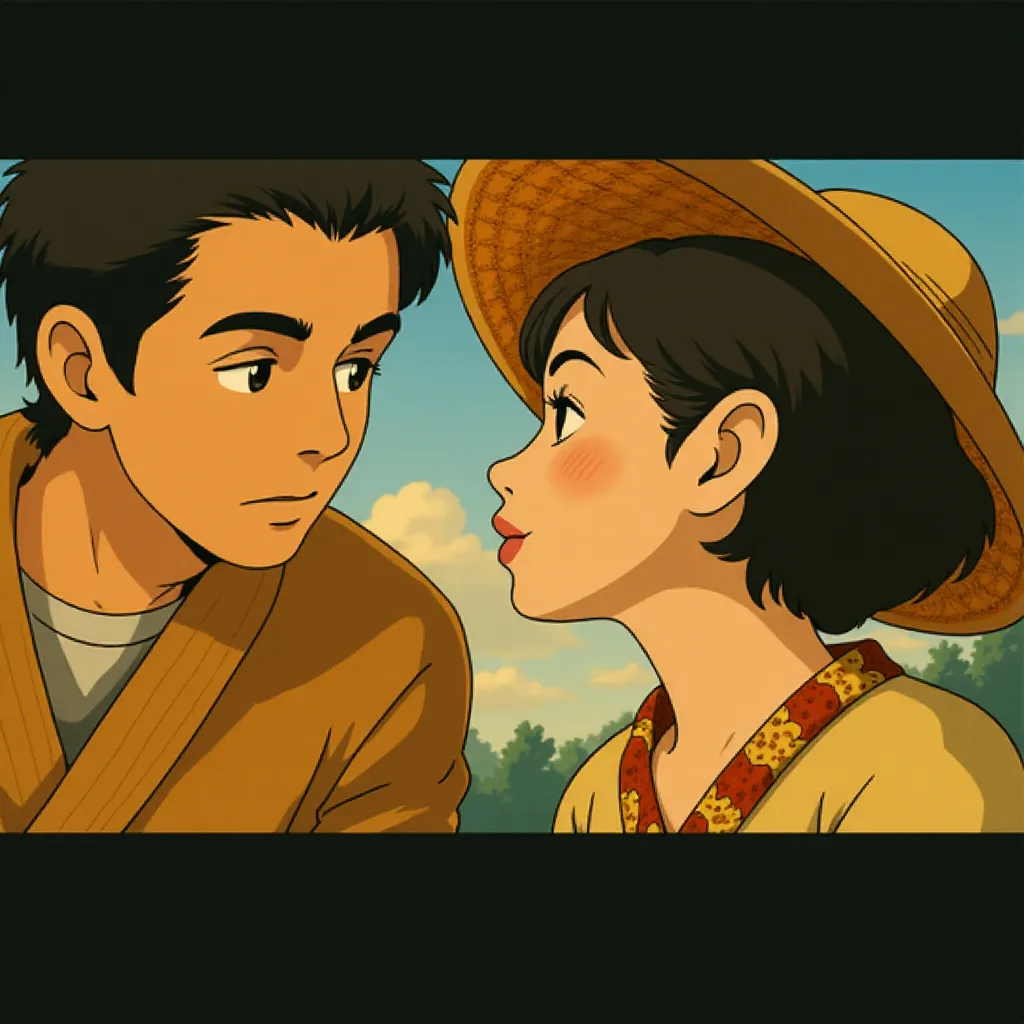 Adrien Brody and Felicity Jones in The Brutalist (2024) - Anime style