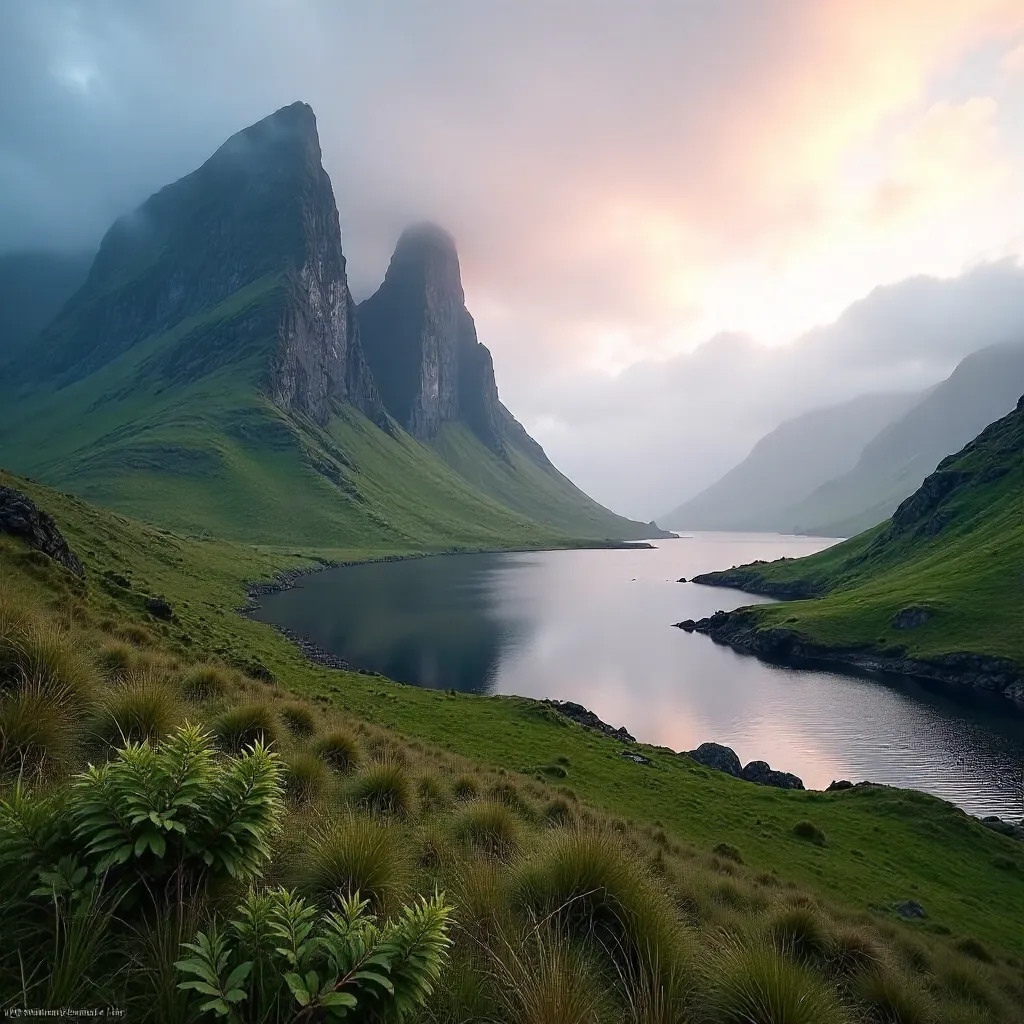 Mist-Cloaked Three Sisters of Glencoe