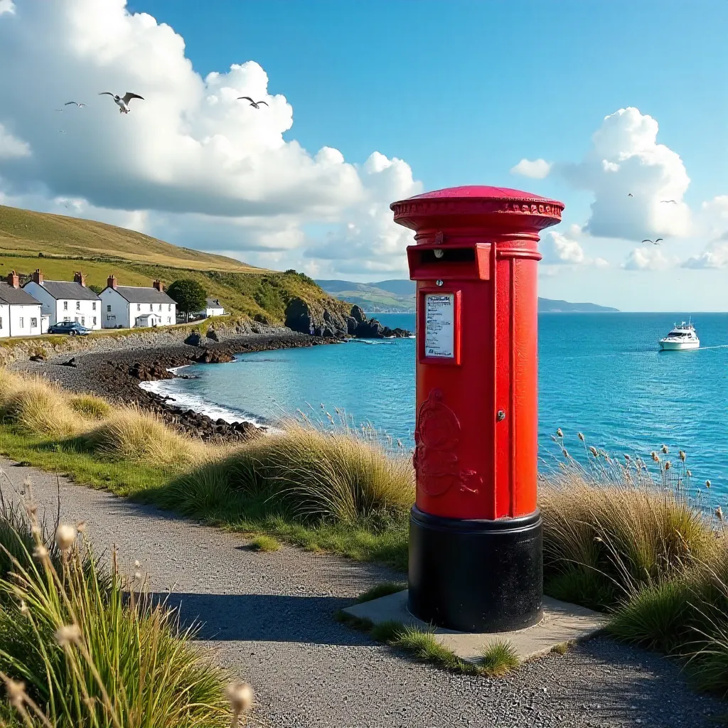 Red Post Box by Avoch Seaside, Scotland