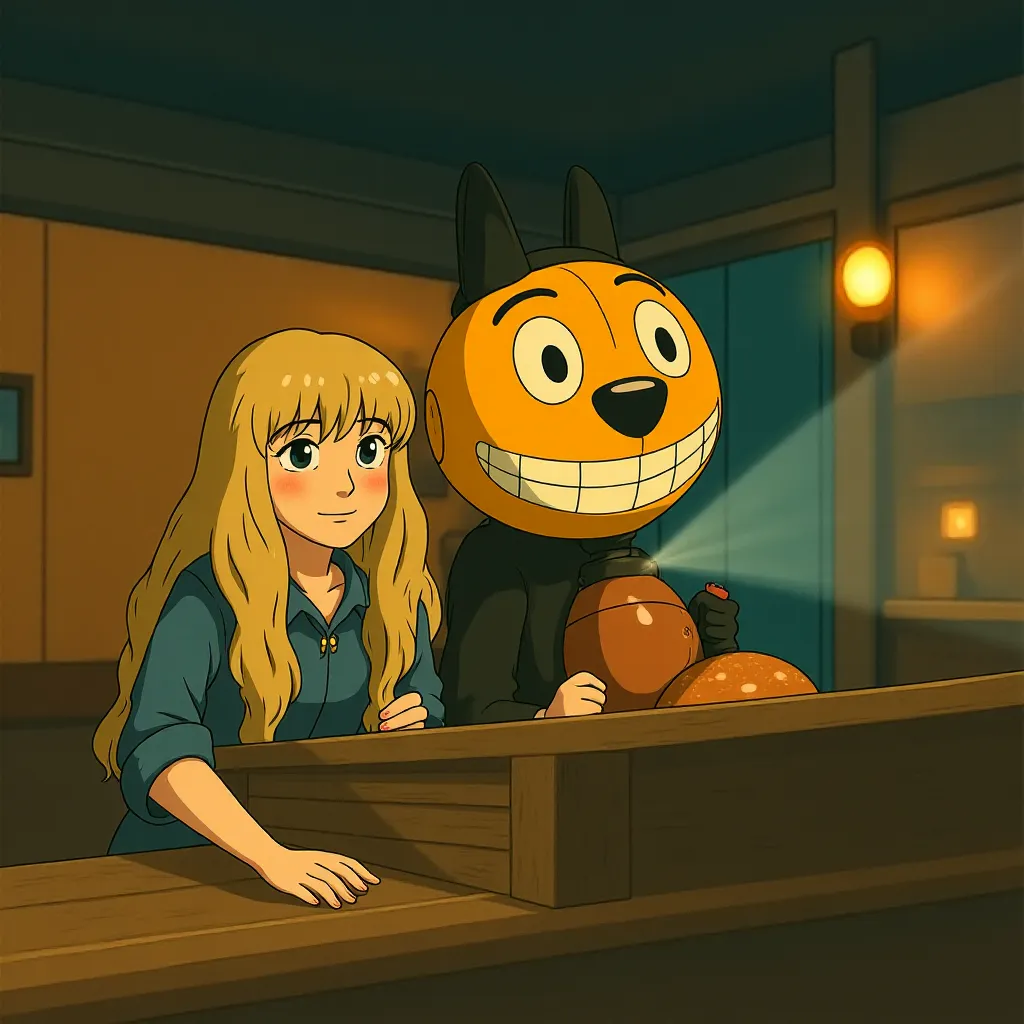 Alan Tudyk, Devyn Dalton, and Millie Bobby Brown in The Electric State (2025) - Ghibli style