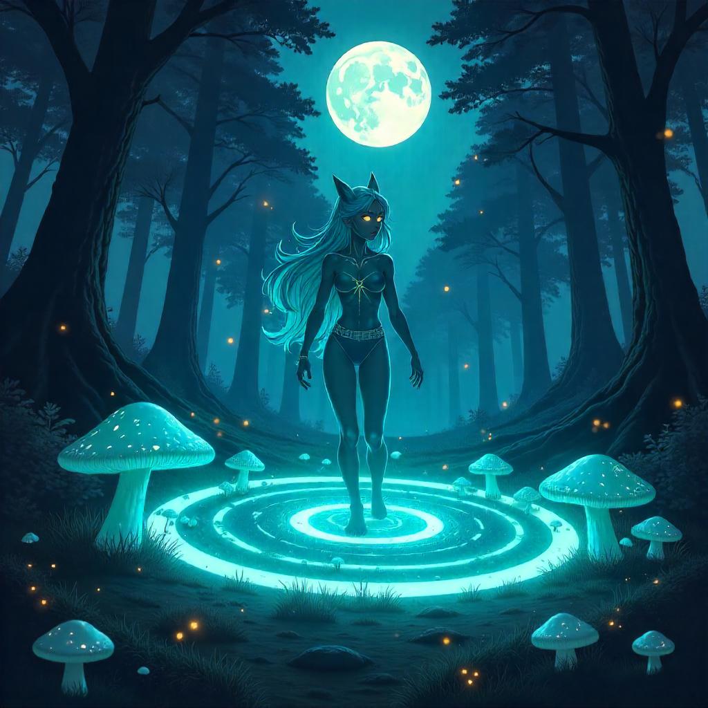 Moonlit Shapeshifter in Fairy Ring Circles