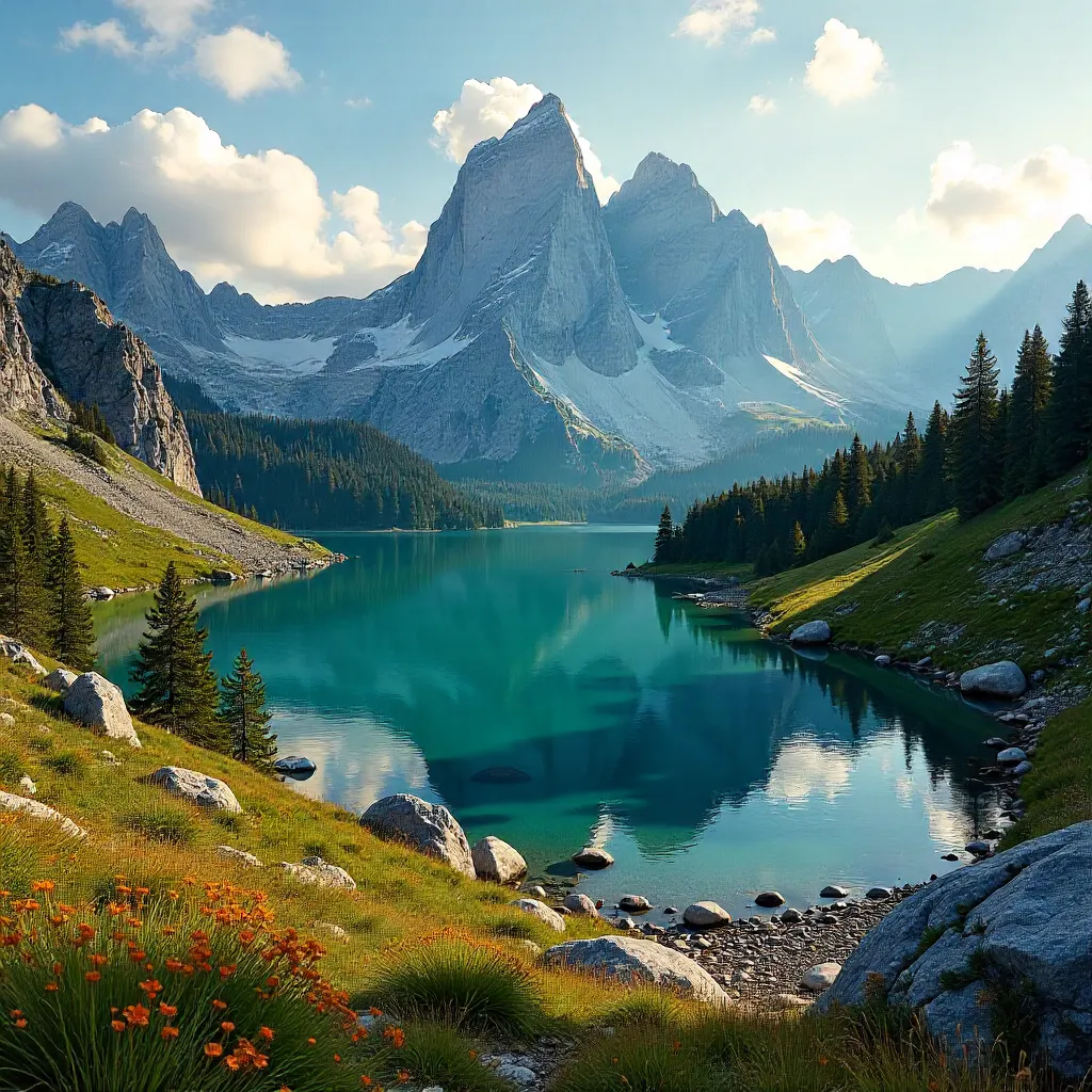 Dolomites: Rugged Peaks and Emerald Valleys at Dawn