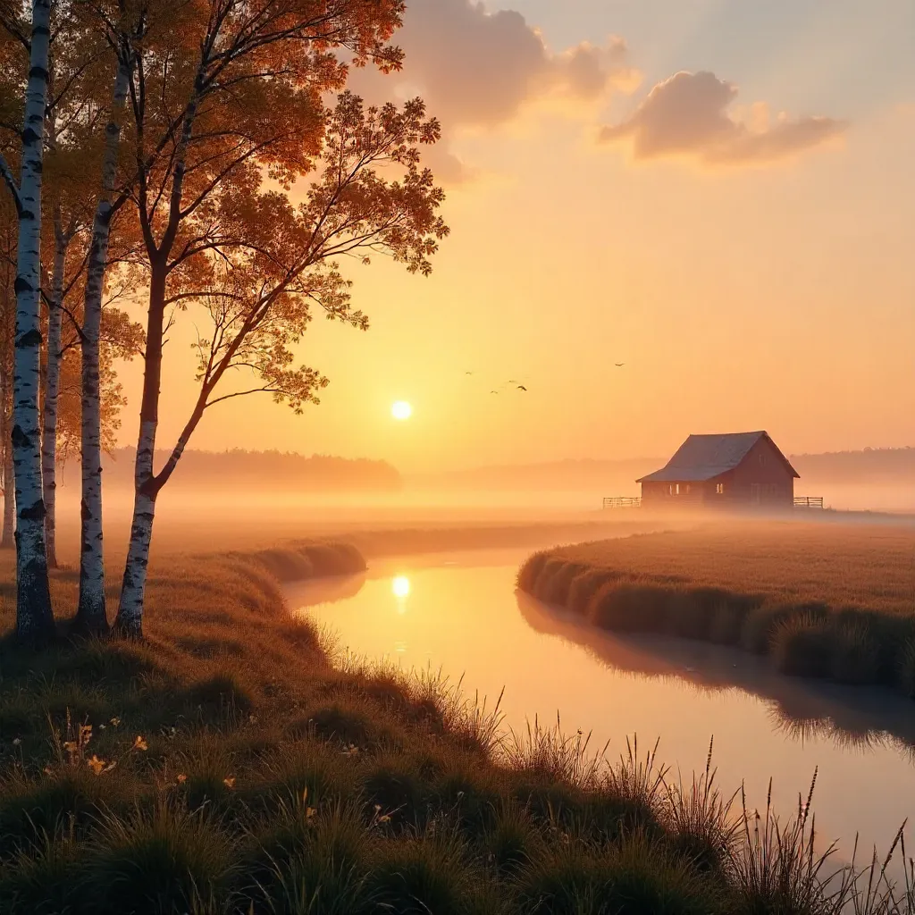 Weaver Sunrise: Misty Minnesota Calm