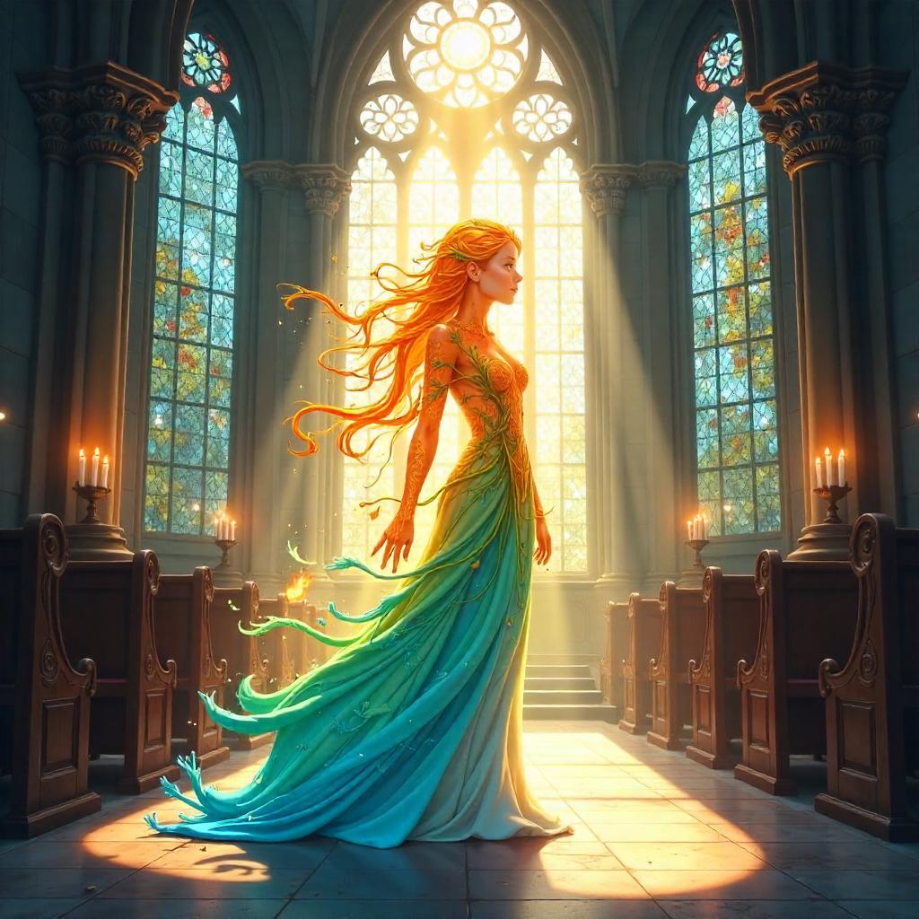 Elemental Spirit in an Anime Chapel
