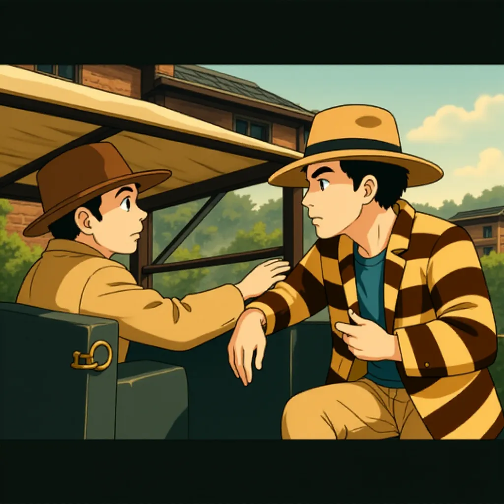 Robert De Niro and Leonardo DiCaprio in Killers of the Flower Moon (2023) - Anime style