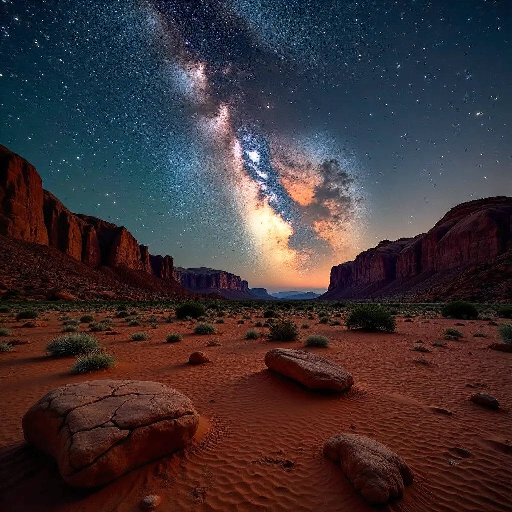 Milky Way over Namibian Red Desert