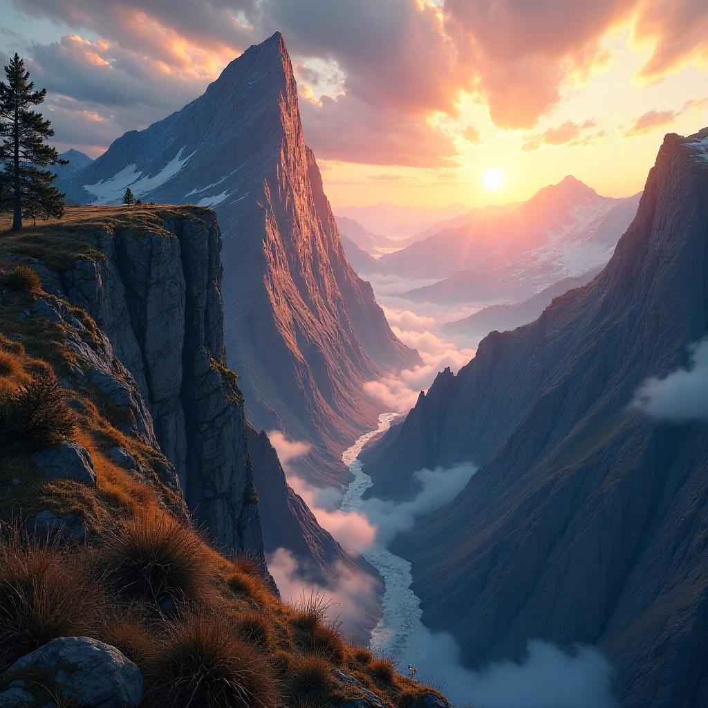 Canyon on a Mountain Peak — Concept Art