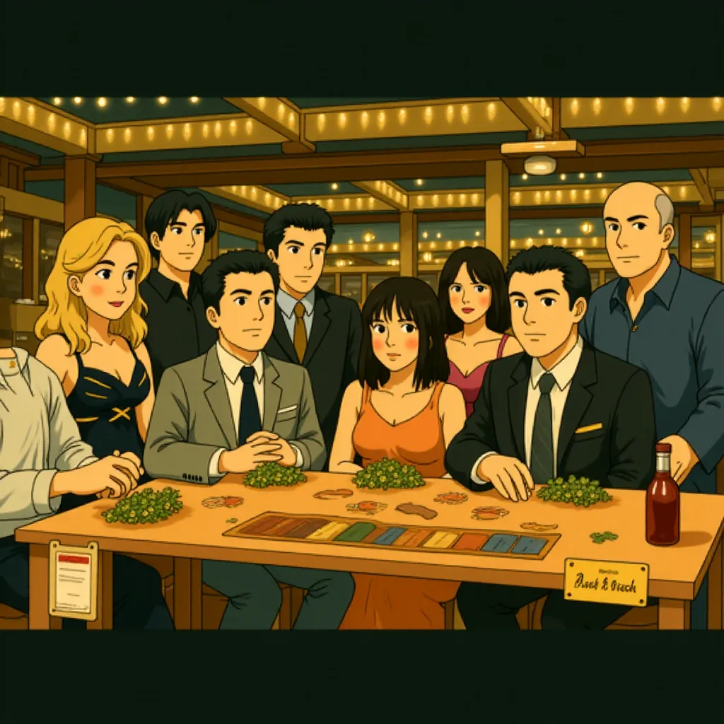 Bradley Cooper, Zach Galifianakis, and Ed Helms in The Hangover (2009) - Anime style