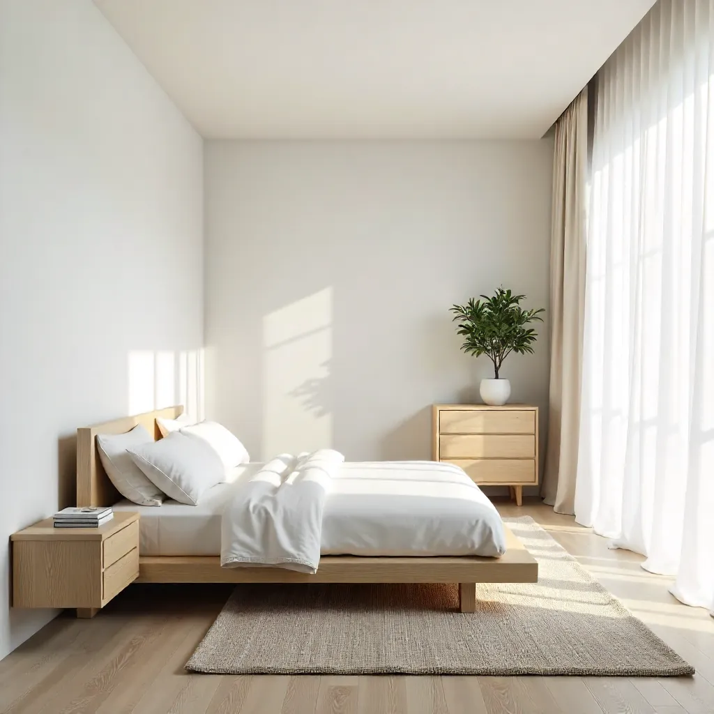 Minimalist Bedroom Bathed in Natural Light