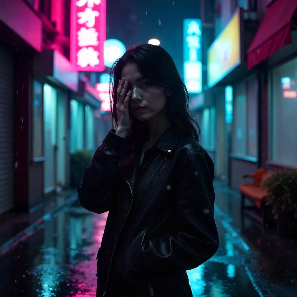 Nocturnal Portrait with Motion Blur
