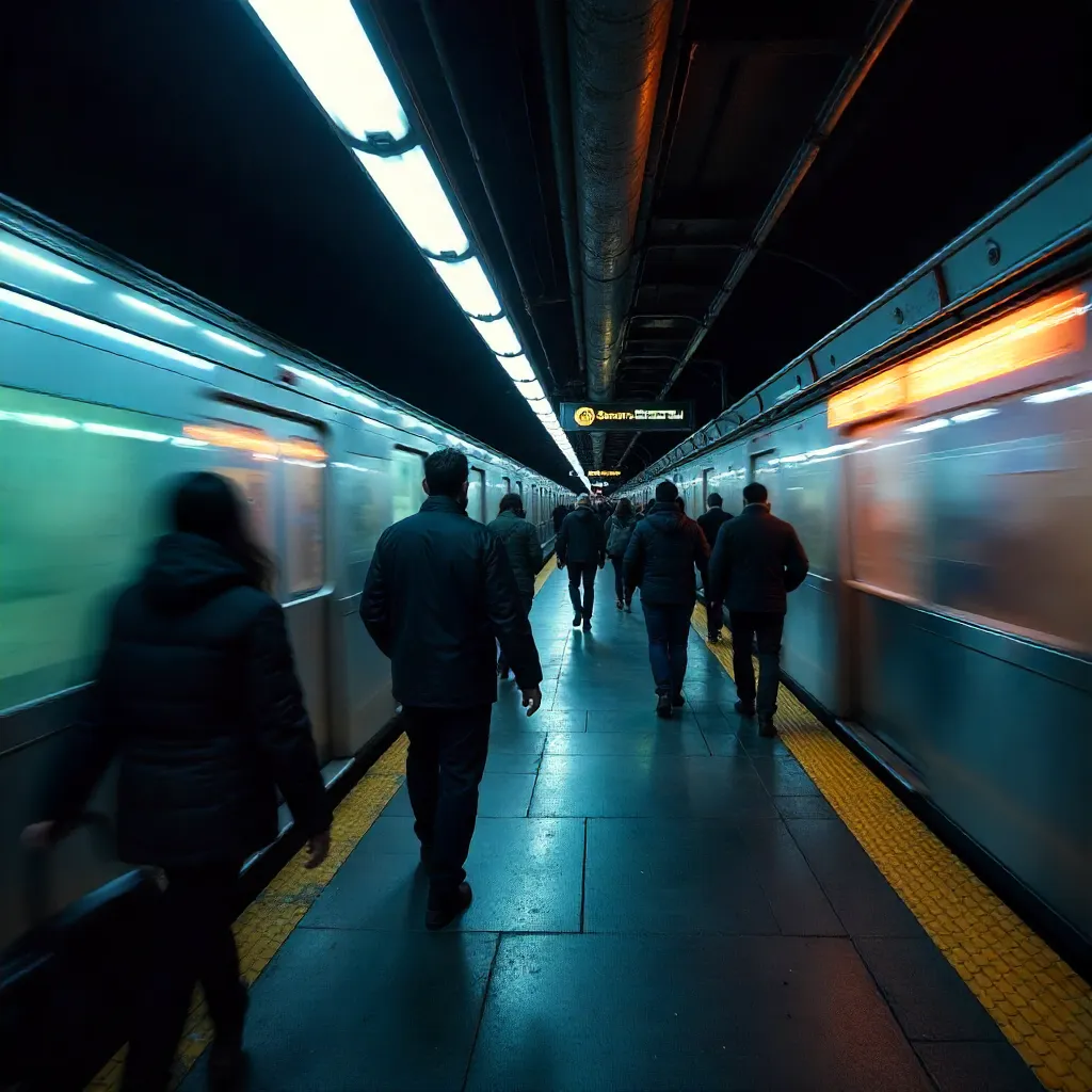 Subway Pulse: Abstract Commuter Motion