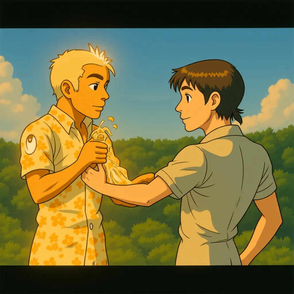 Laurence Fishburne, Chris Evans, and Doug Jones in Fantastic Four: Rise of the Silver Surfer (2007) - Anime style