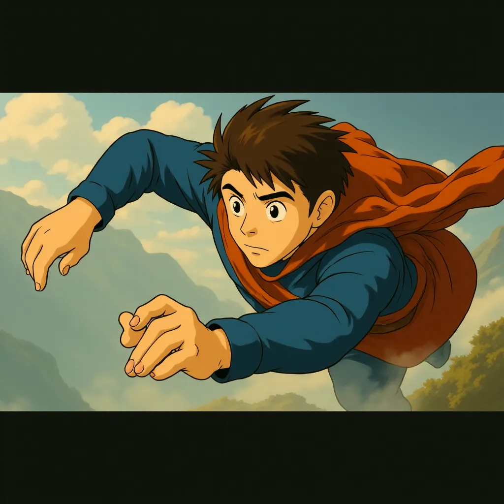 Brandon Routh in Superman Returns (2006) - Anime style
