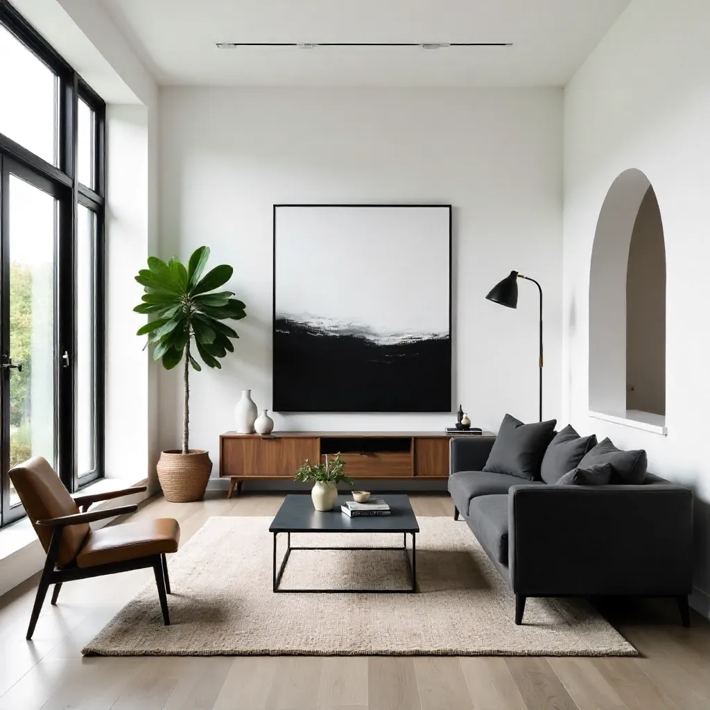 Stylish Minimalist Living Room with Modern Chic