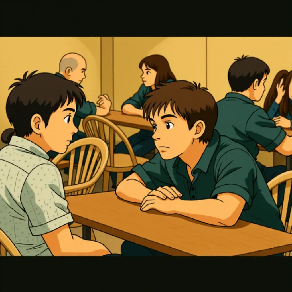 Mark Wahlberg and Christian Bale in The Fighter (2010) - Anime style