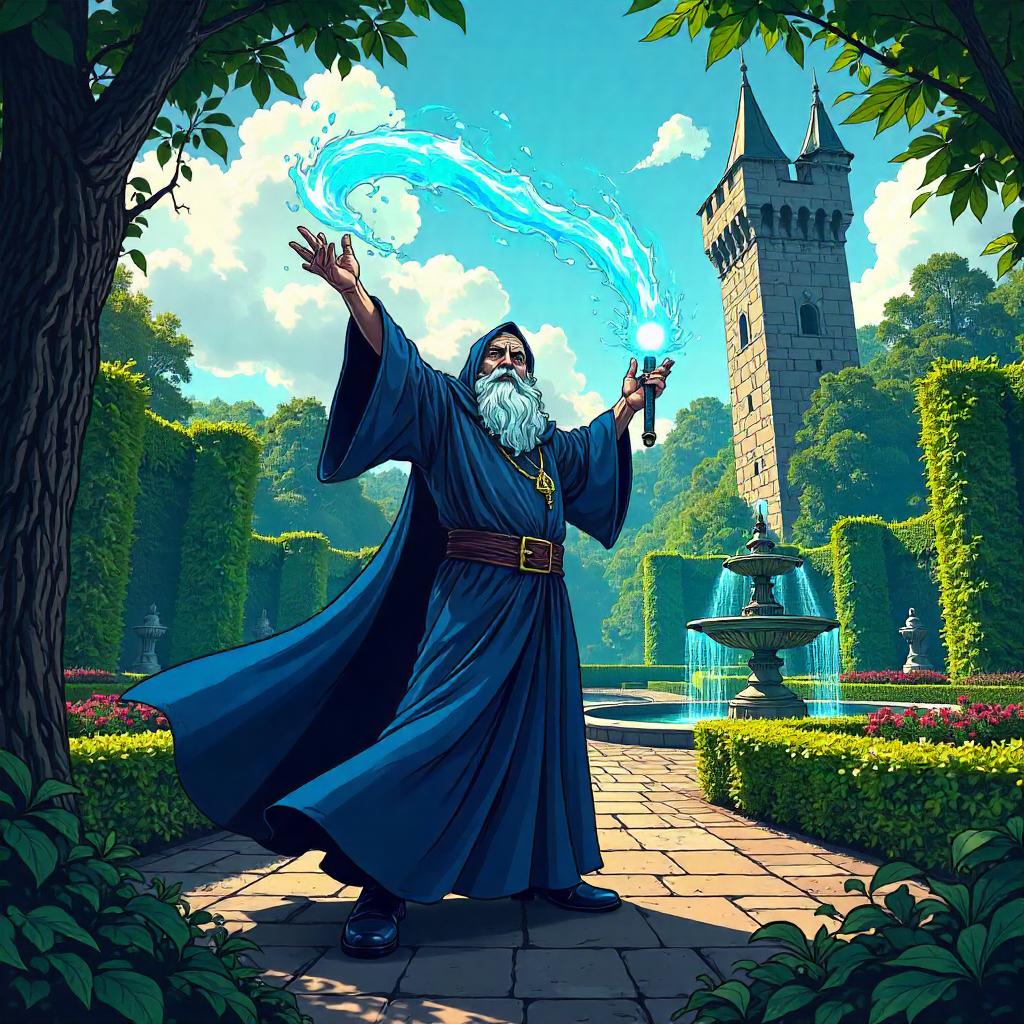 Wizard in Castle Gardens: Comic Book Adventure