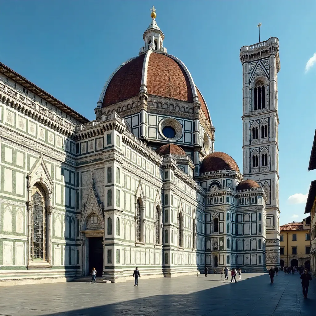 Detailed View of Florence Cathedral and Brunelleschi's Dome