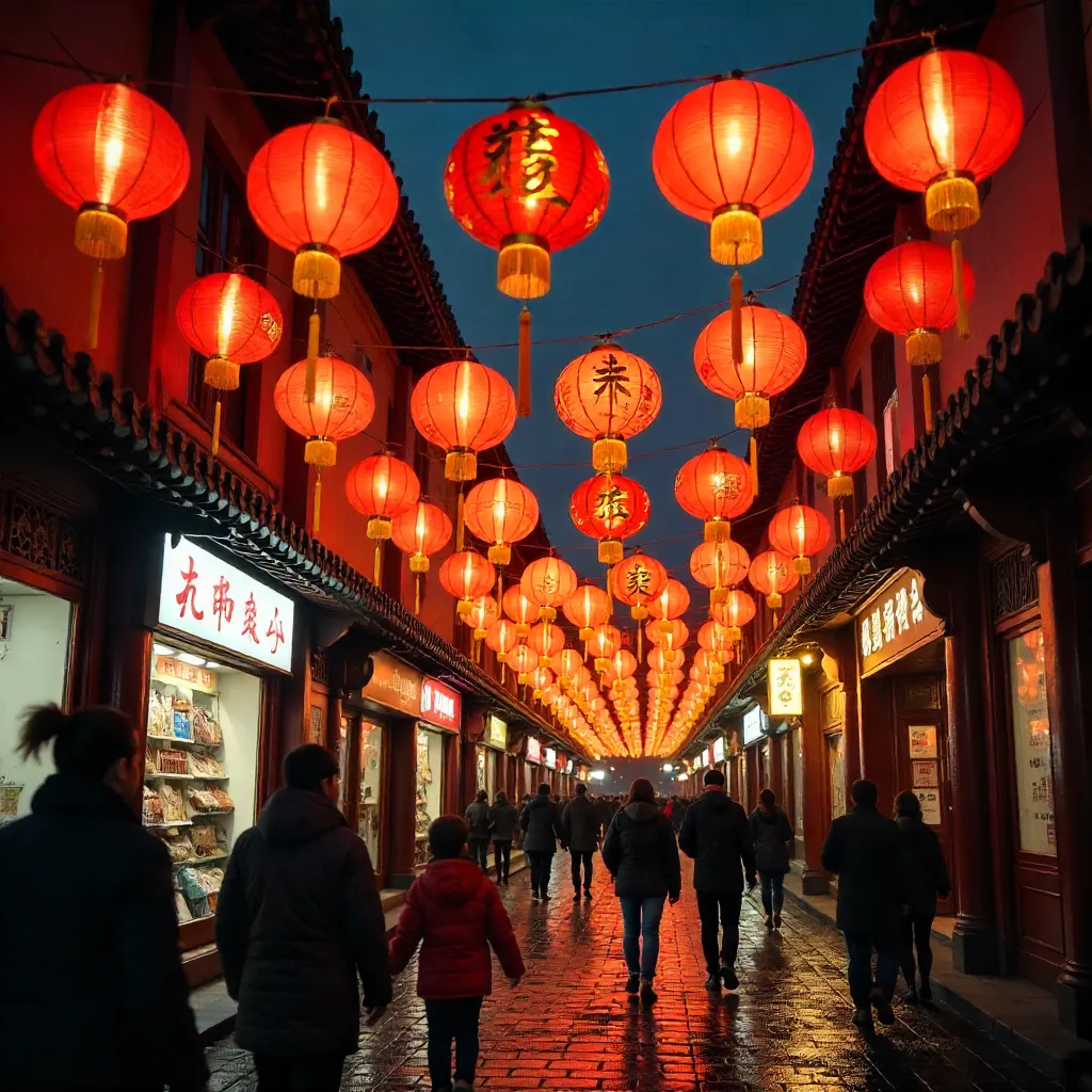 Red Lanterns in Nanjing Celebrate Chinese New Year