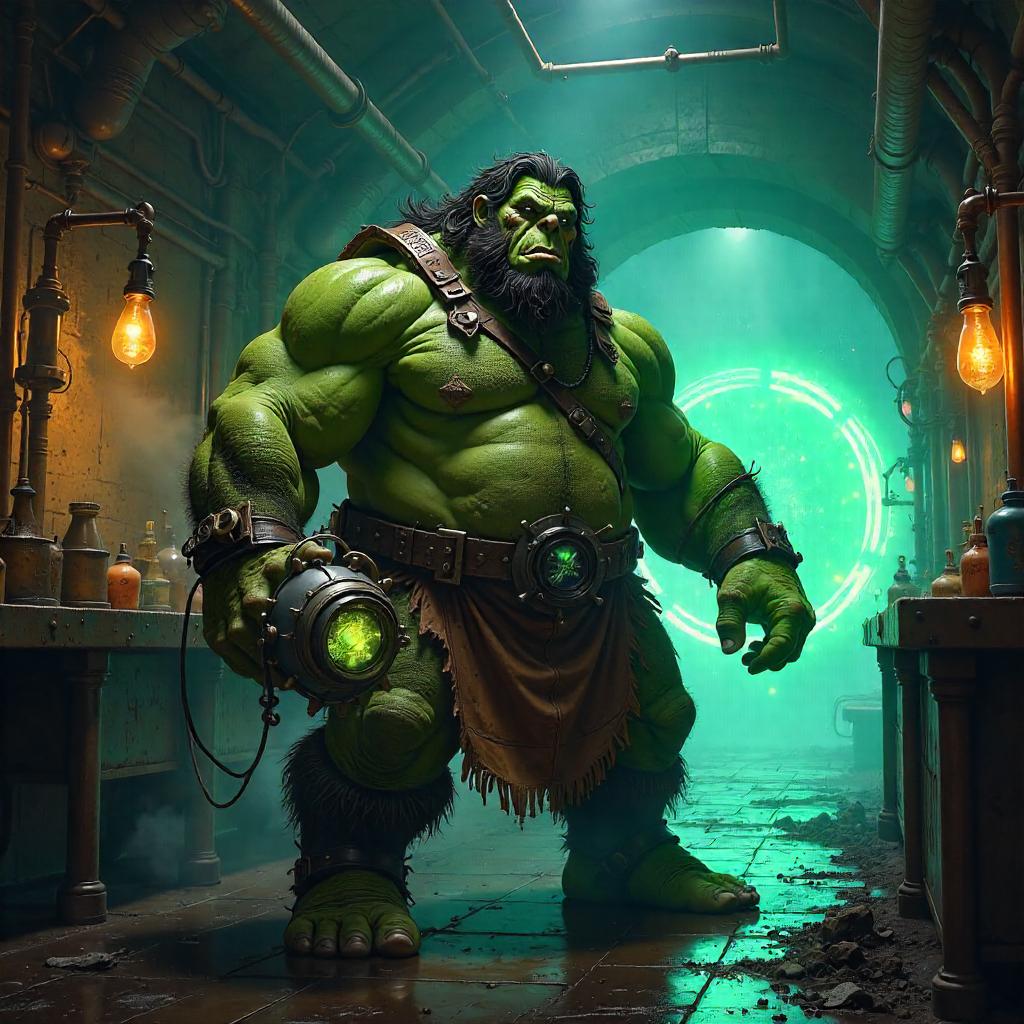 Ogre Concept Art in a Portal Lab