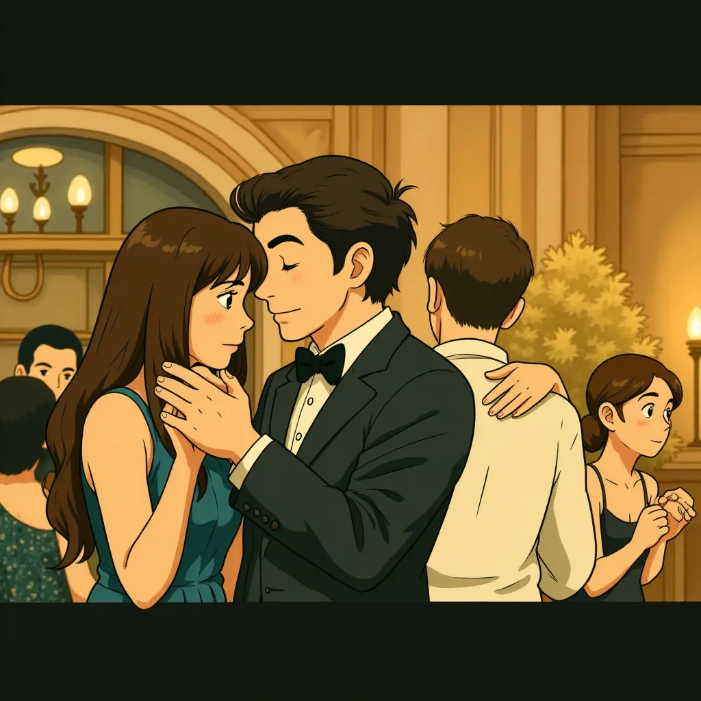 Pedro Pascal and Dakota Johnson in Materialists (2025) - Ghibli style
