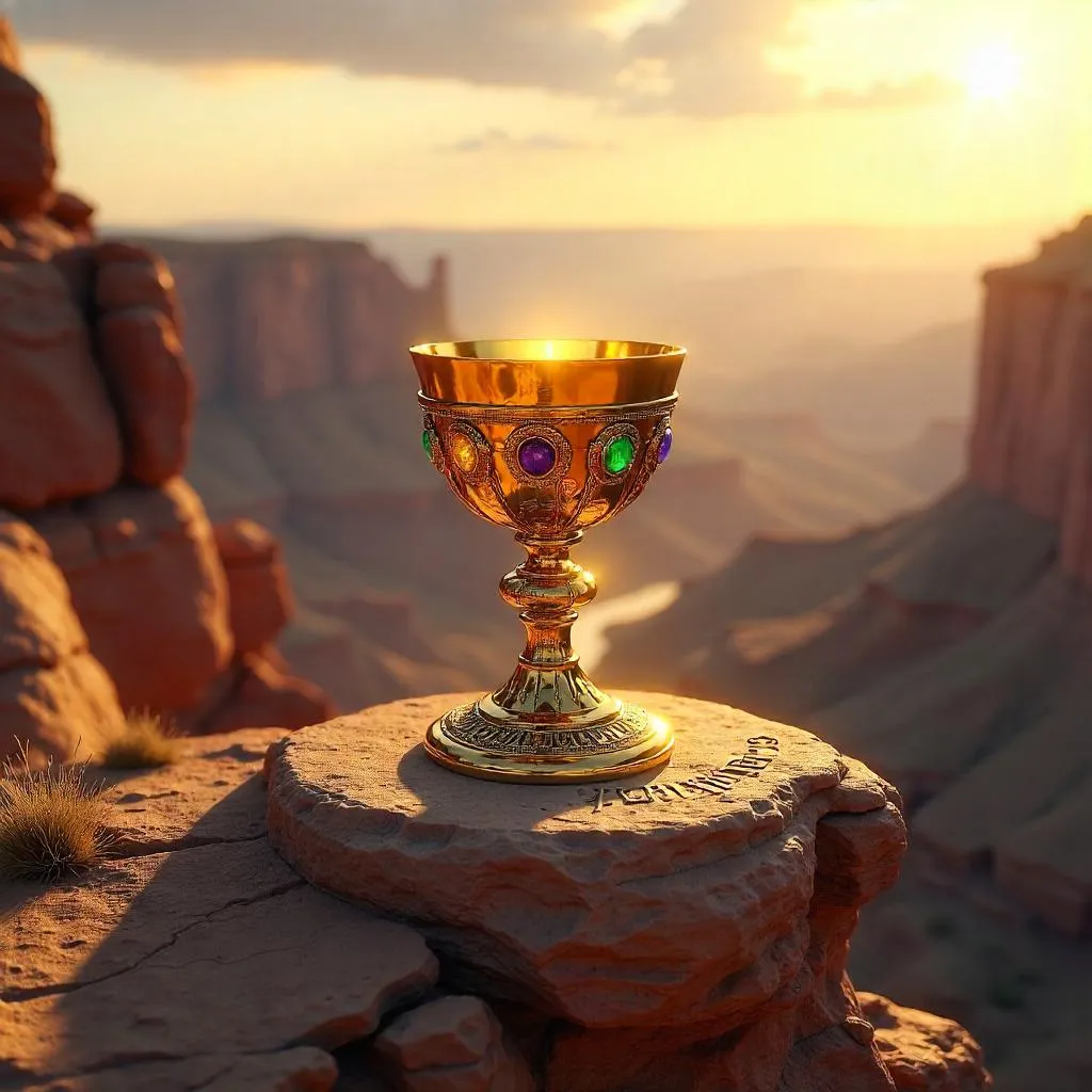 Holy Grail on a Desert Mesa - 3D Render