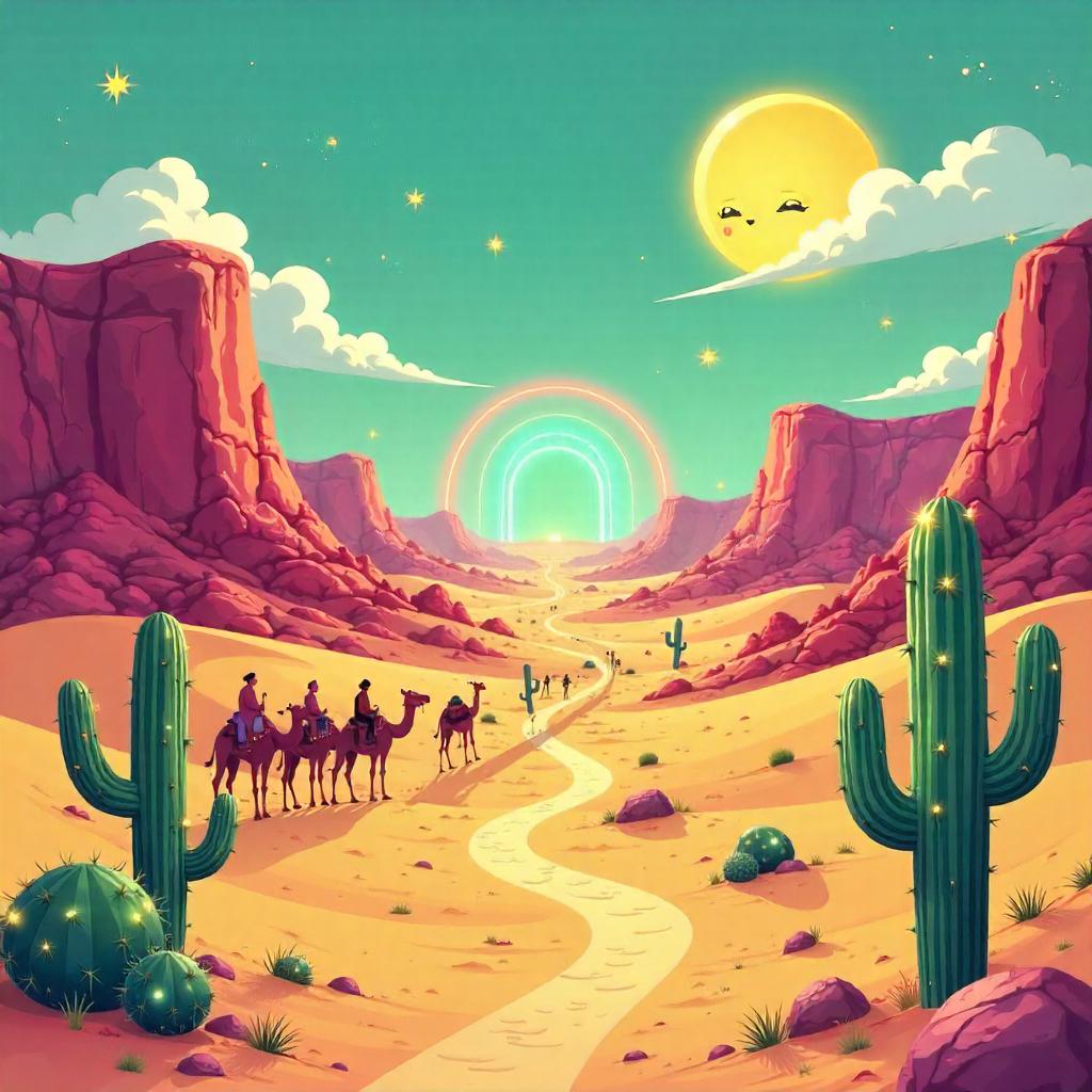 Desert Toonscape: A Magical Realm of Wonder