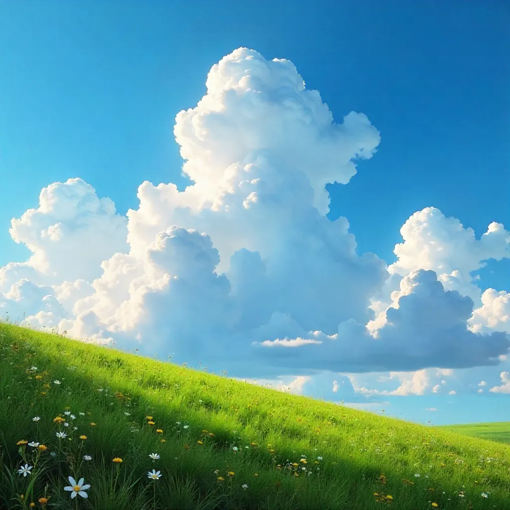 Towering Cumulus Clouds Over a Daylit Sky