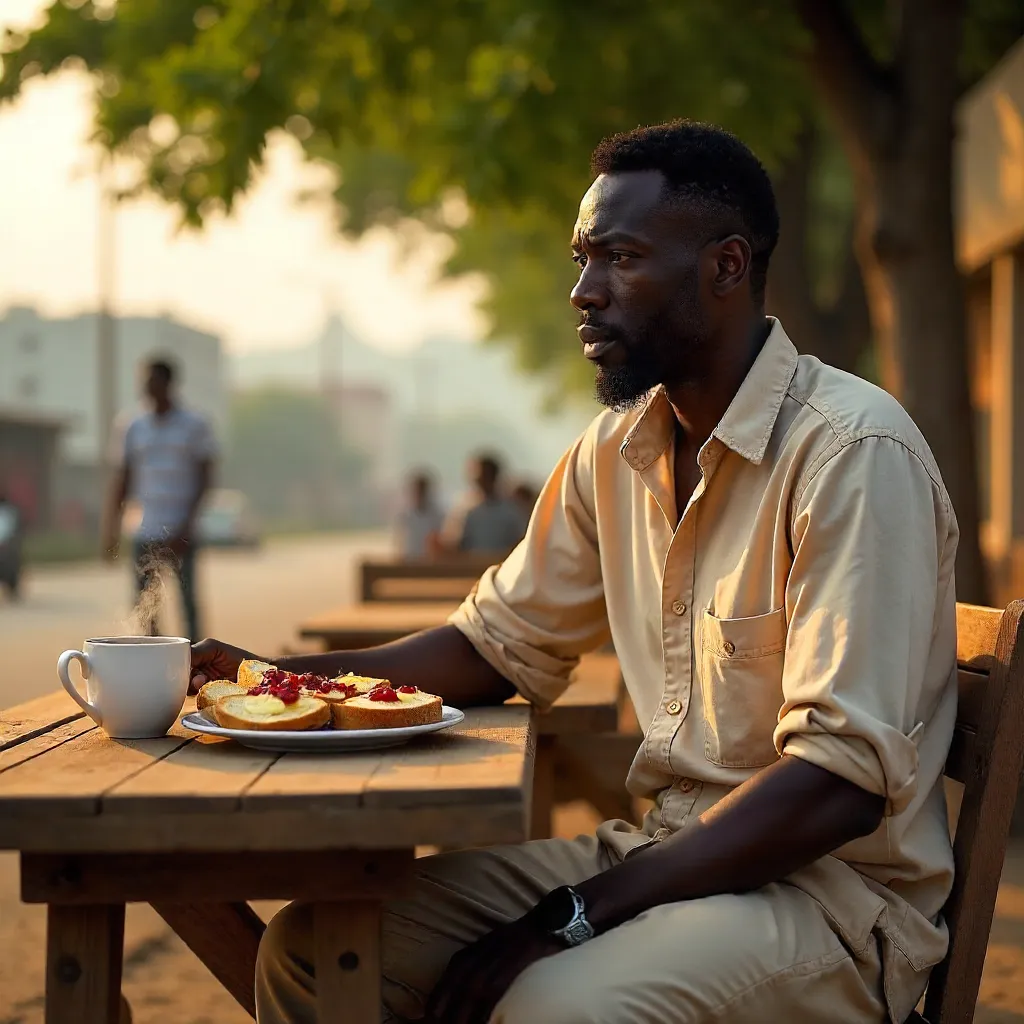 Morning Bread and Tea in Abuja Outdoors