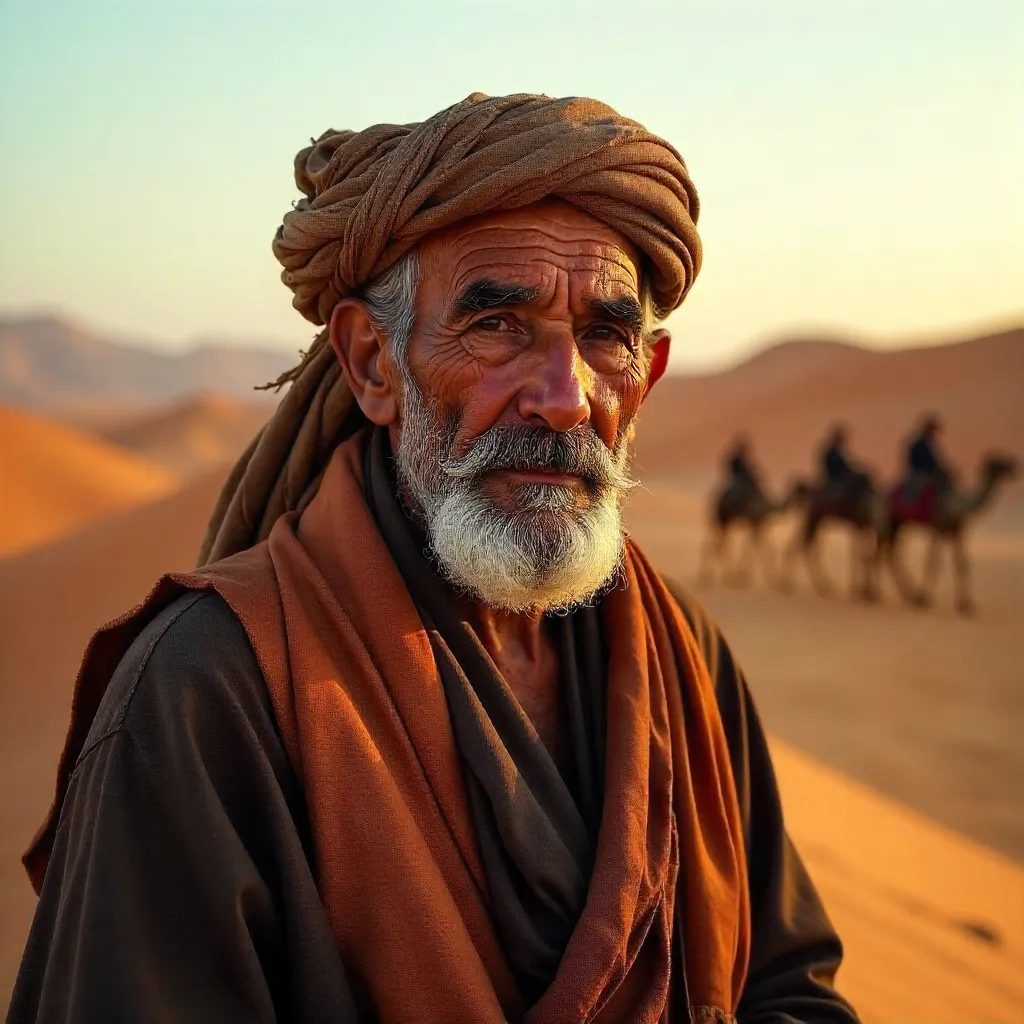 Elder Nomad Portrait in Mhamid Desert
