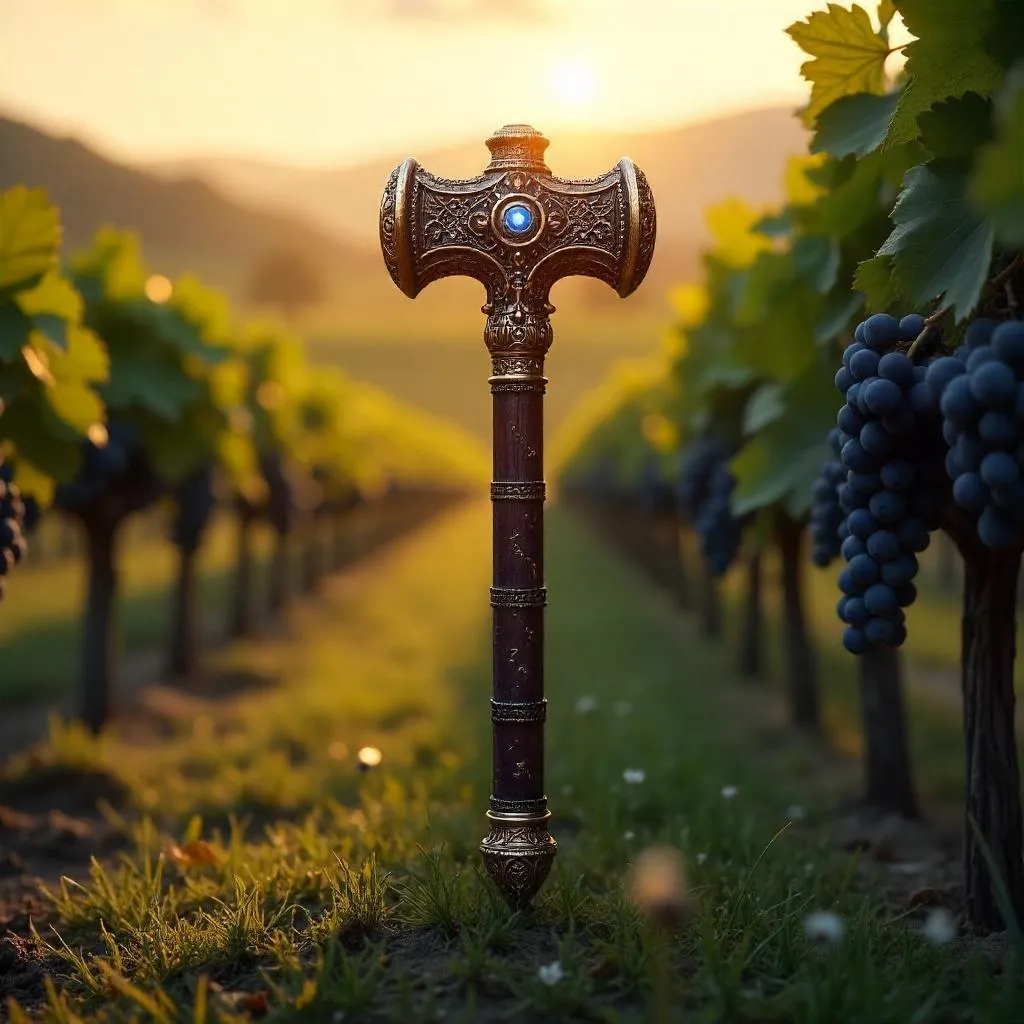 Divine Hammer in a Golden Vineyard