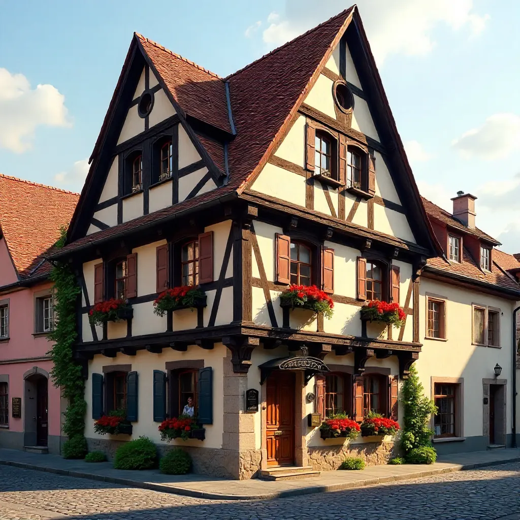 Timeless Bavarian Facade in Rothenburg