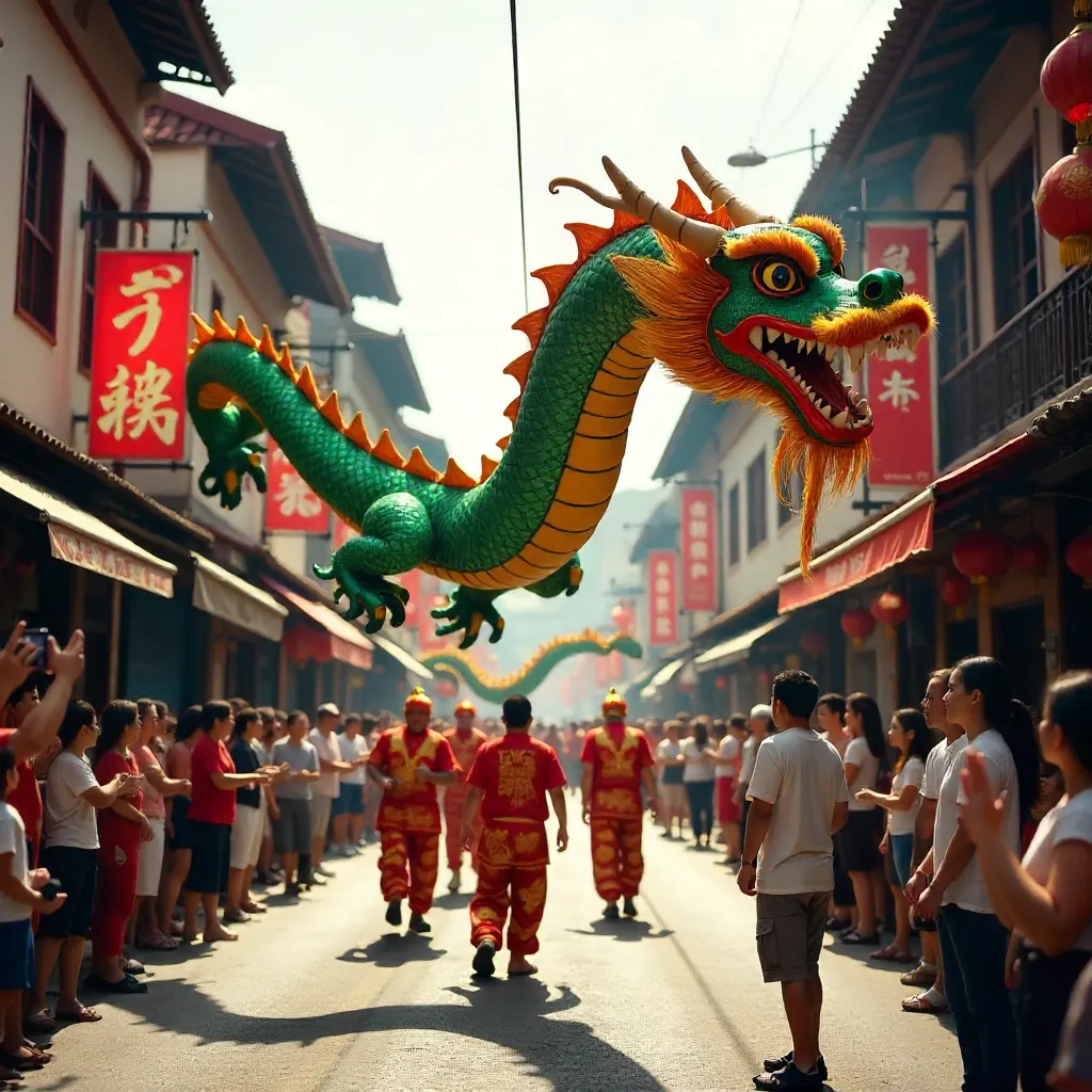 Dragon Dance in Manila's Chinatown Parade