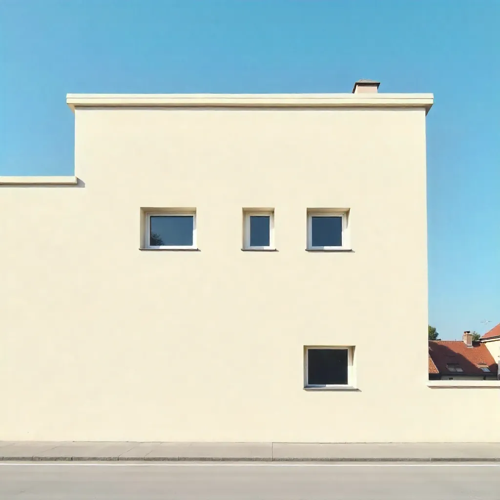 Minimalist Bayreuth Facade Under a Blue Sky