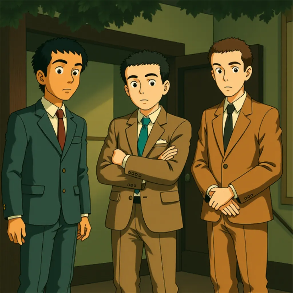 Richard Cetrone, Ron Selmour, and Oscar Isaac in Sucker Punch (2011) - Anime style
