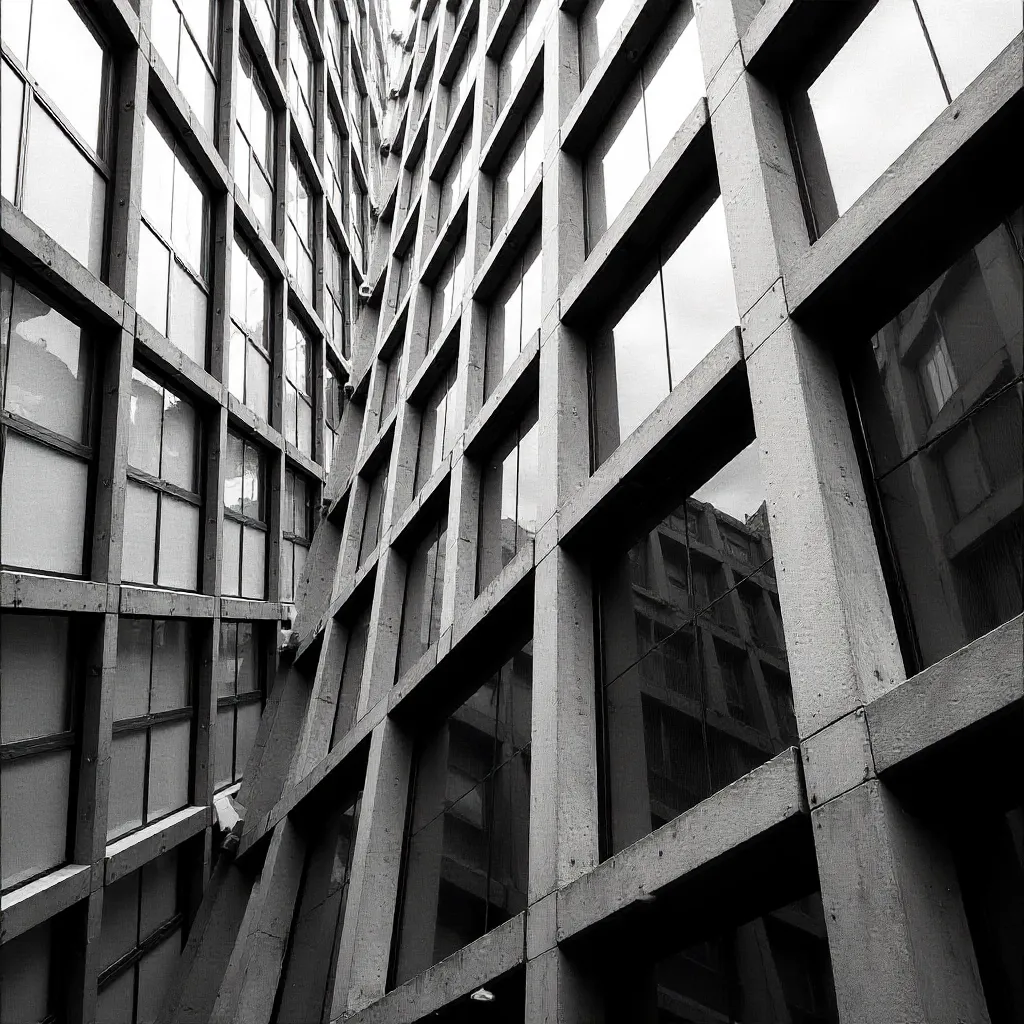 Monochrome Grid: High-Contrast Modern Architecture