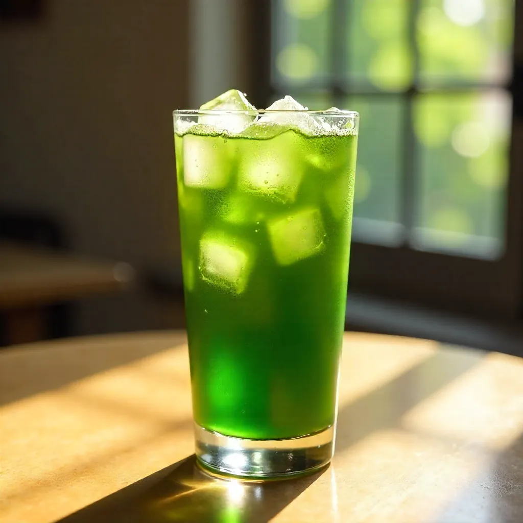 Sunlit Iced Matcha Latte in Glass