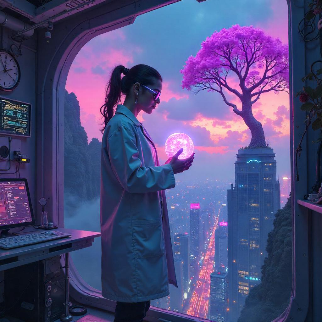 Neon Dreamworld Scientist: Cyberpunk Research