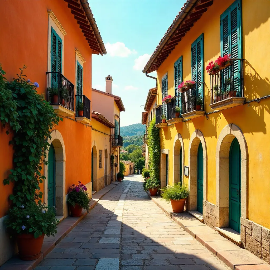 Provencal Yellow and Orange Facades in PACA