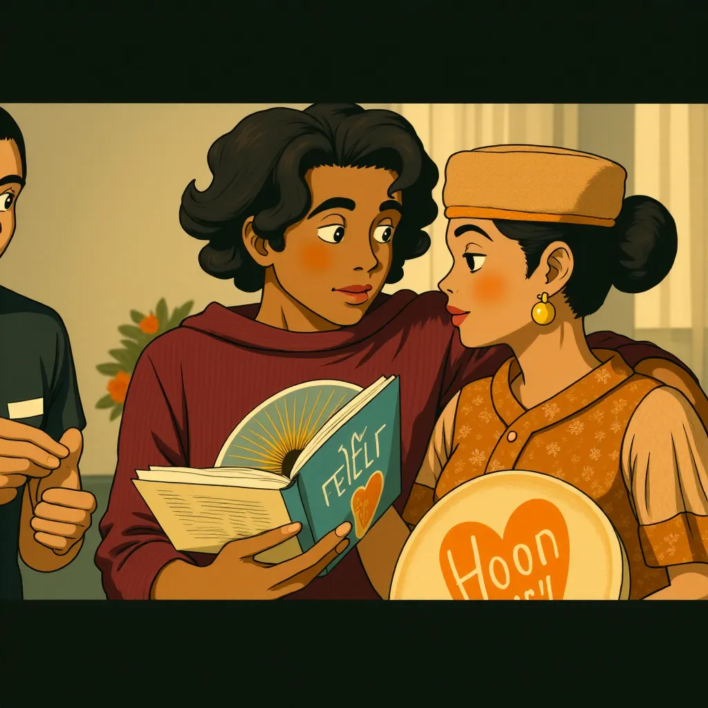 Viola Davis, David Oyelowo, and Octavia Spencer in The Help (2011) - Anime style