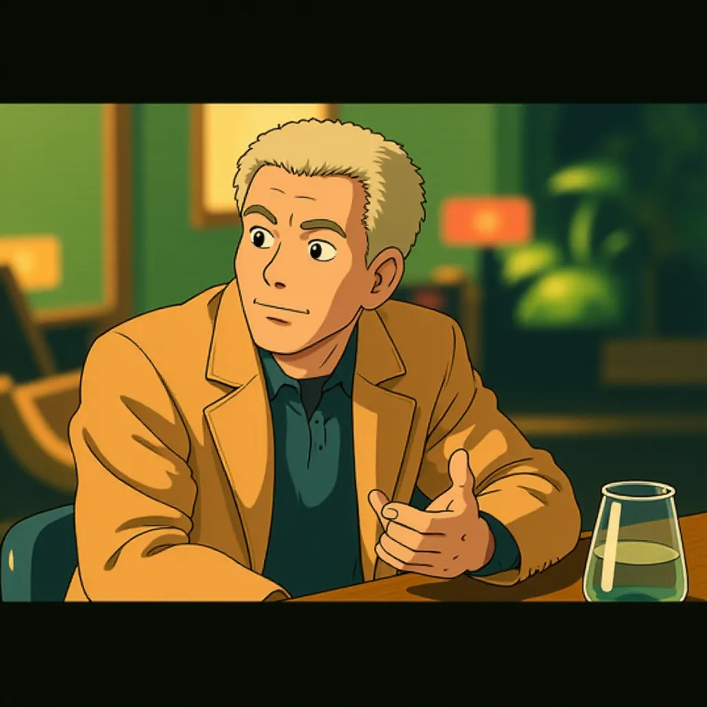 Morgan Freeman in The Bucket List (2007) - Anime style