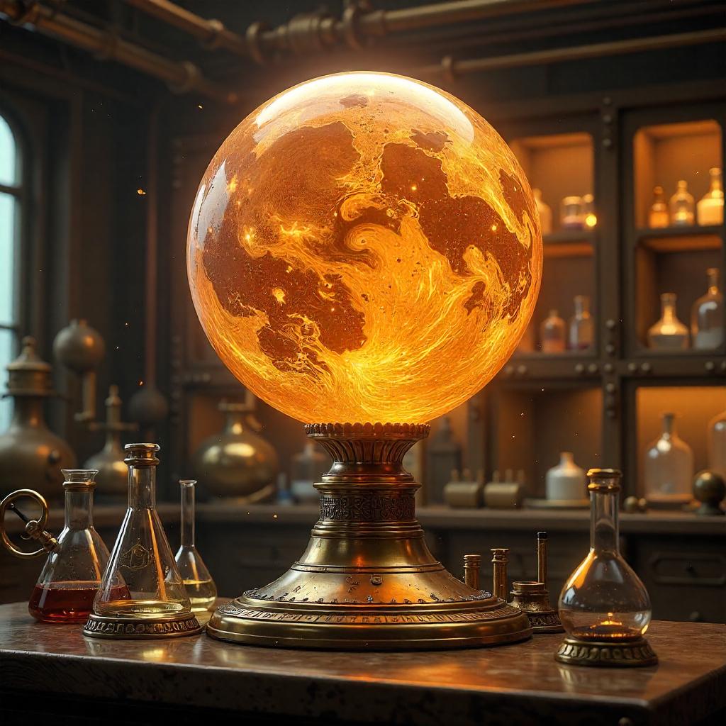 Planet in a Brass Laboratory: 3D Render