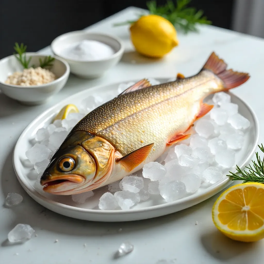 Golden Trout on Ice for Gourmet Dishes